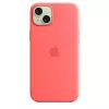 Apple Funda de silicona con MagSafe para iPhone 15 Plus Guayaba