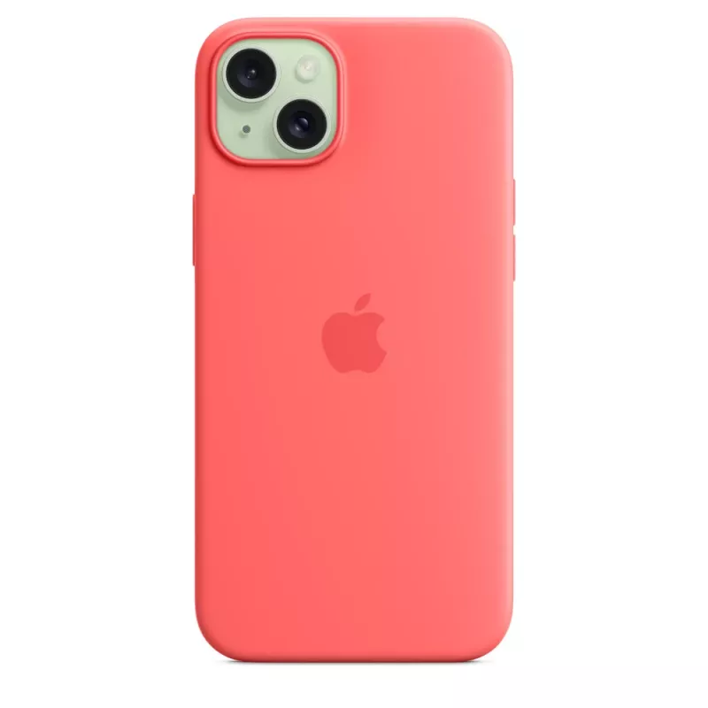 Apple Funda de silicona con MagSafe para iPhone 15 Plus Guayaba