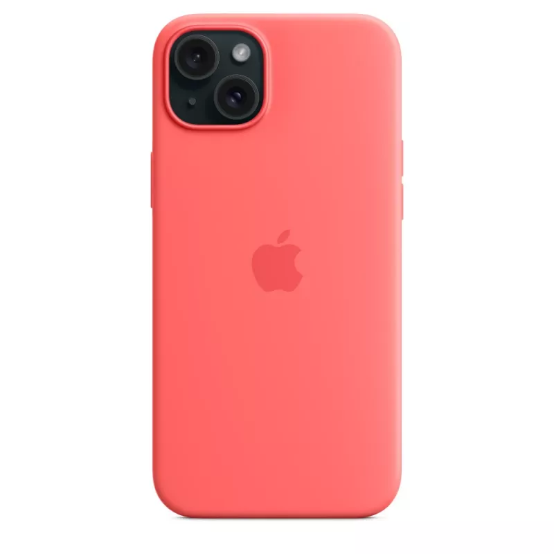Apple Funda de silicona con MagSafe para iPhone 15 Plus Guayaba