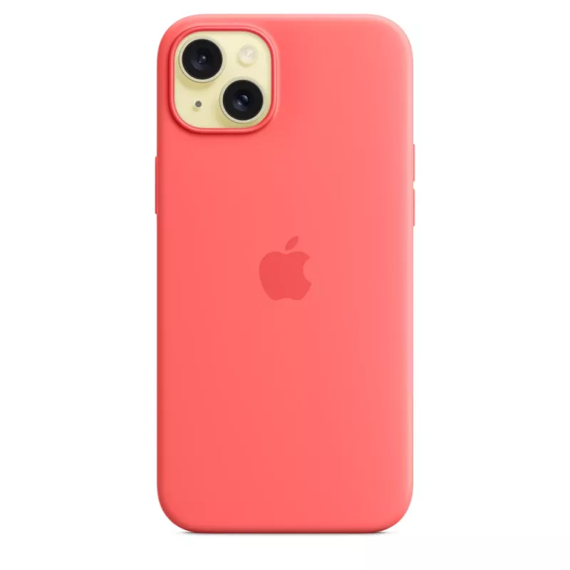 Apple Funda de silicona con MagSafe para iPhone 15 Plus Guayaba