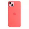 Apple Funda de silicona con MagSafe para iPhone 15 Plus Guayaba