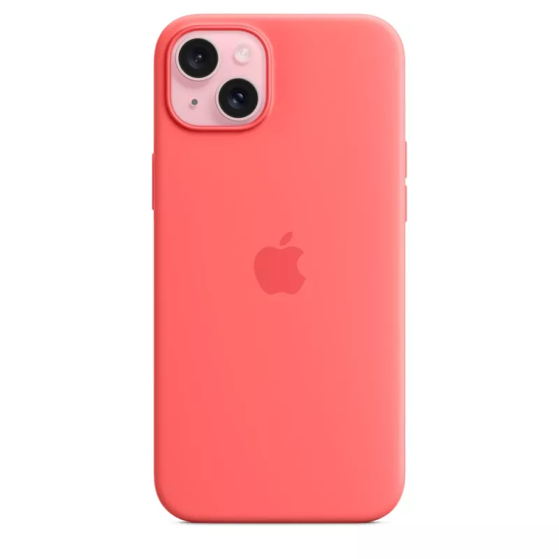 Apple Funda de silicona con MagSafe para iPhone 15 Plus Guayaba