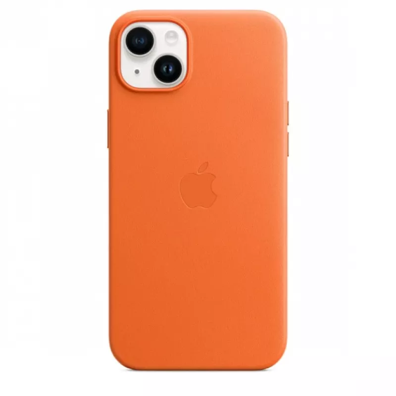 Apple Funda de piel con MagSafe para iPhone 14 Plus Naranja