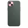 Apple Funda FineWoven con MagSafe para iPhone 15 Plus Evergreen