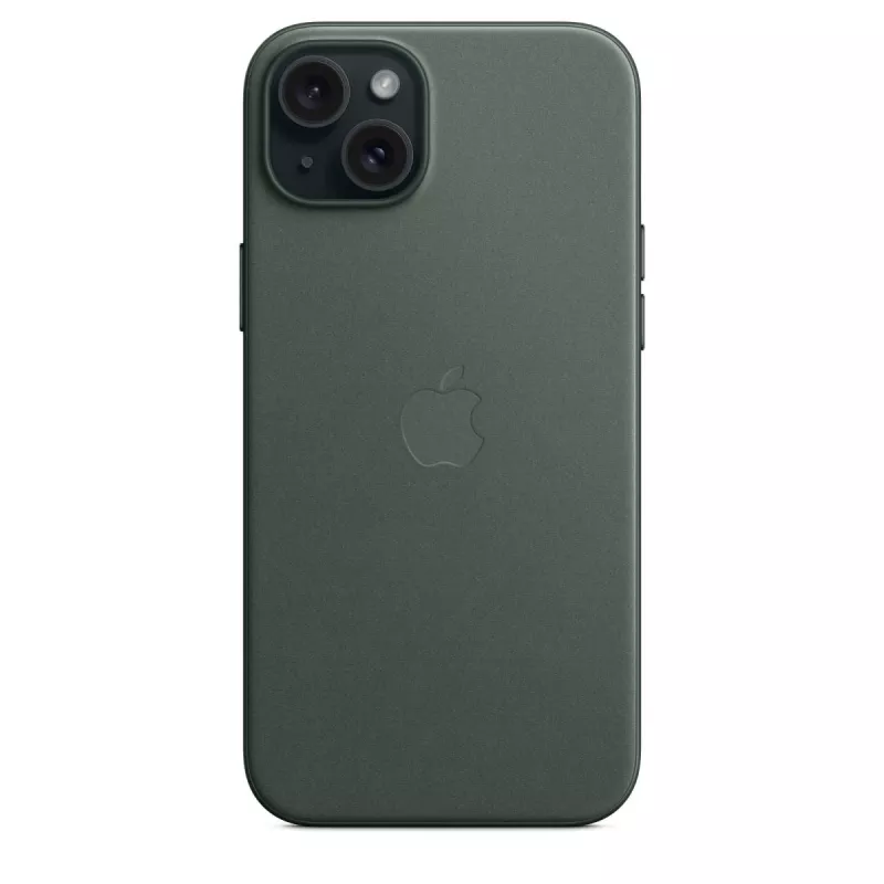 Apple Funda FineWoven con MagSafe para iPhone 15 Plus Evergreen