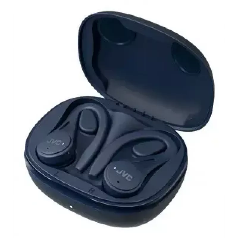 JVC HA-EC25T-A-U auriculares deportivos True Wireless intrauditivos, IPX5, batería de 7 h, azules