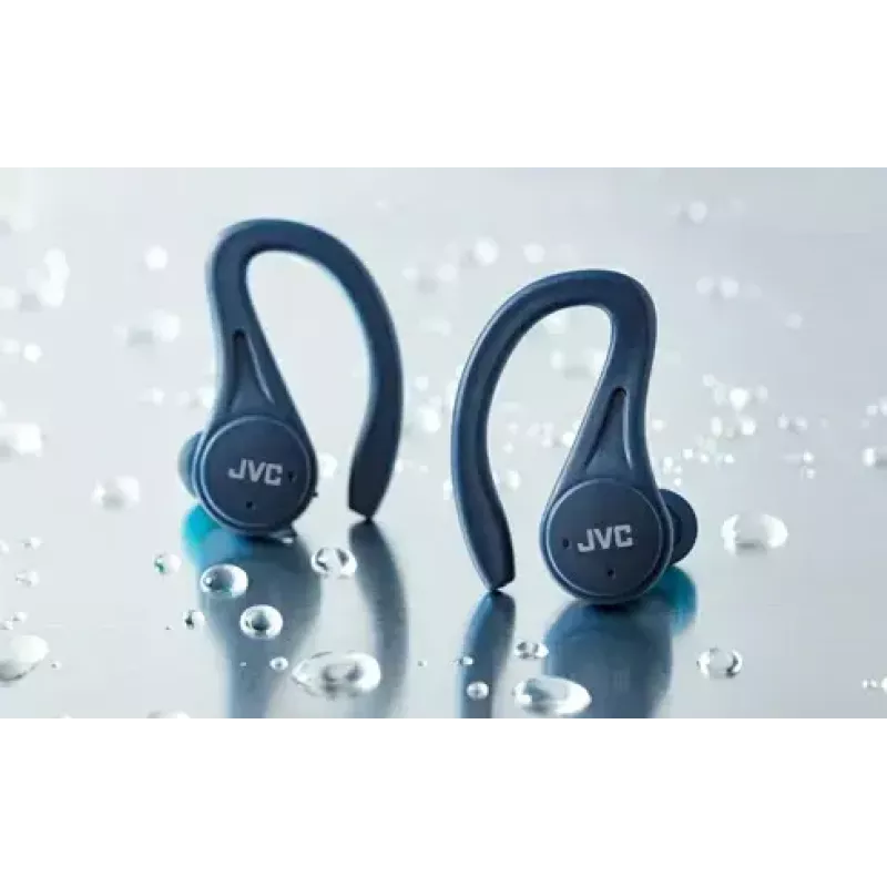 JVC HA-EC25T-A-U auriculares deportivos True Wireless intrauditivos, IPX5, batería de 7 h, azules
