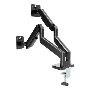 GEMBIRD Brazo doble ajustable para monitor de escritorio 17-32 pulgadas, Negro