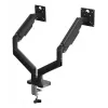GEMBIRD Brazo doble ajustable para monitor de escritorio 17-32 pulgadas, Negro