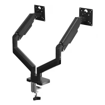 GEMBIRD Brazo doble ajustable para monitor de escritorio 17-32 pulgadas, Negro