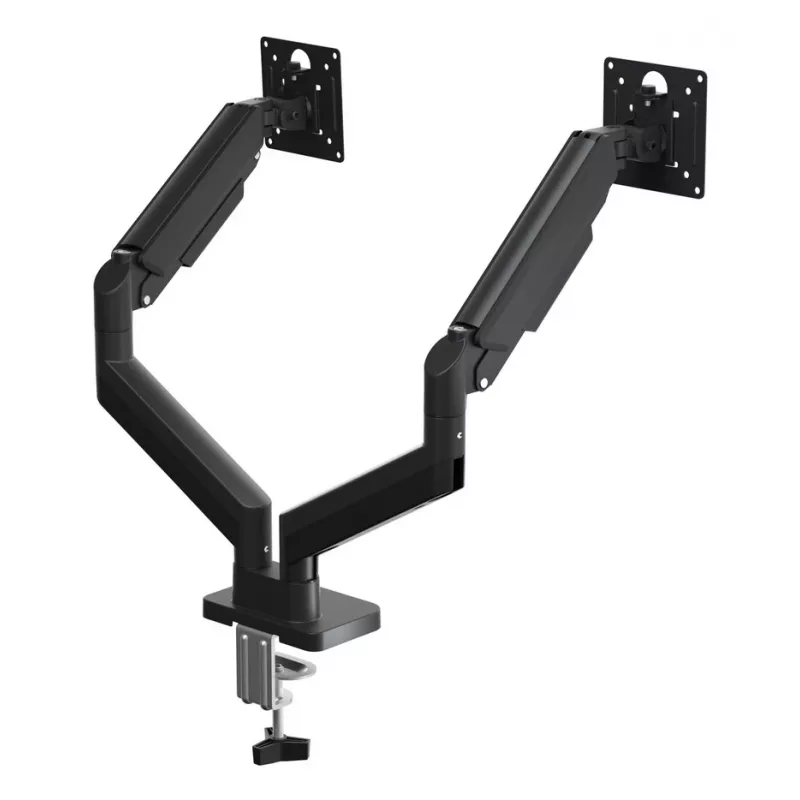 GEMBIRD Brazo doble ajustable para monitor de escritorio 17-32 pulgadas, Negro
