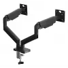 GEMBIRD Brazo doble ajustable para monitor de escritorio 17-32 pulgadas, Negro
