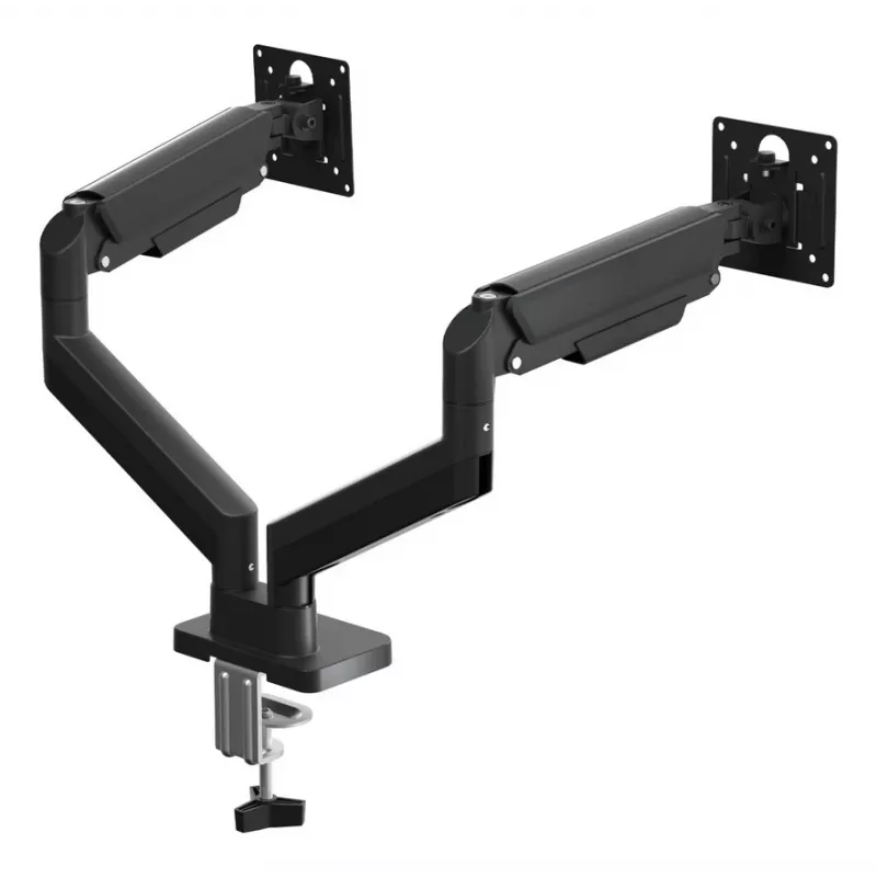 GEMBIRD Brazo doble ajustable para monitor de escritorio 17-32 pulgadas, Negro