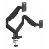 GEMBIRD Brazo doble ajustable para monitor de escritorio 17-32 pulgadas, Negro