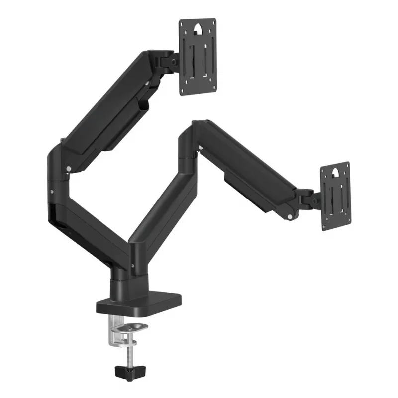 GEMBIRD Brazo doble ajustable para monitor de escritorio 17-32 pulgadas, Negro