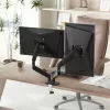 GEMBIRD Brazo doble ajustable para monitor de escritorio 17-32 pulgadas, Negro