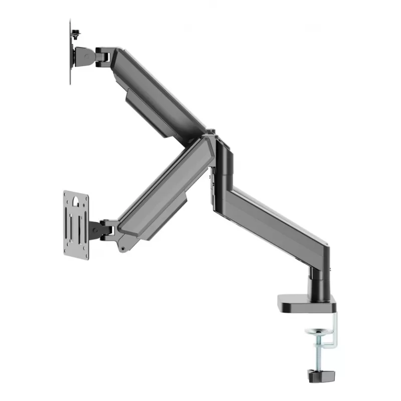 GEMBIRD Brazo doble ajustable para monitor de escritorio 17-32 pulgadas, Negro