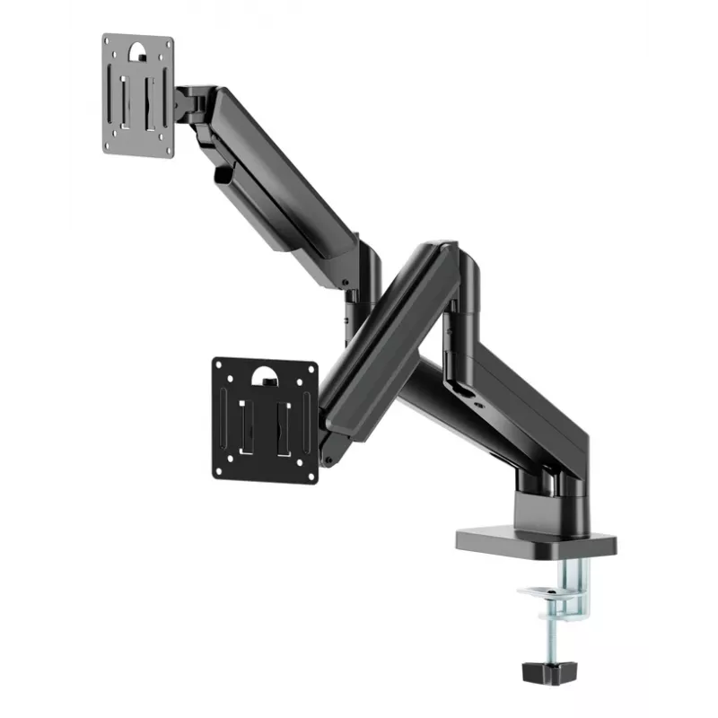 GEMBIRD Brazo doble ajustable para monitor de escritorio 17-32 pulgadas, Negro