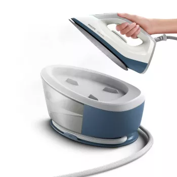 Centro de planchado Philips PSG2000/20, 2400 W, 6 bar, depósito de 1,4 l, 110 g/min de vapor continuo, 300 g/min de golpe de vapor, suela cerámica
