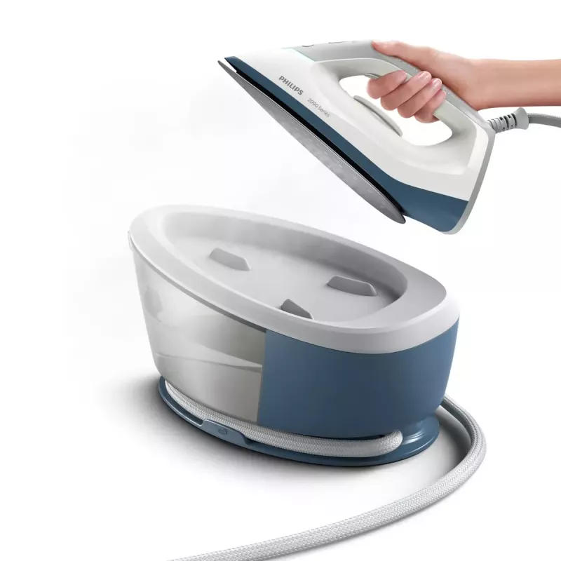 Centro de planchado Philips PSG2000/20, 2400 W, 6 bar, depósito de 1,4 l, 110 g/min de vapor continuo, 300 g/min de golpe de vapor, suela cerámica