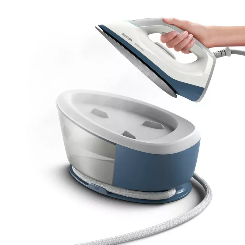 Centro de planchado Philips PSG2000/20, 2400 W, 6 bar, depósito de 1,4 l, 110 g/min de vapor continuo, 300 g/min de golpe de vapor, suela cerámica