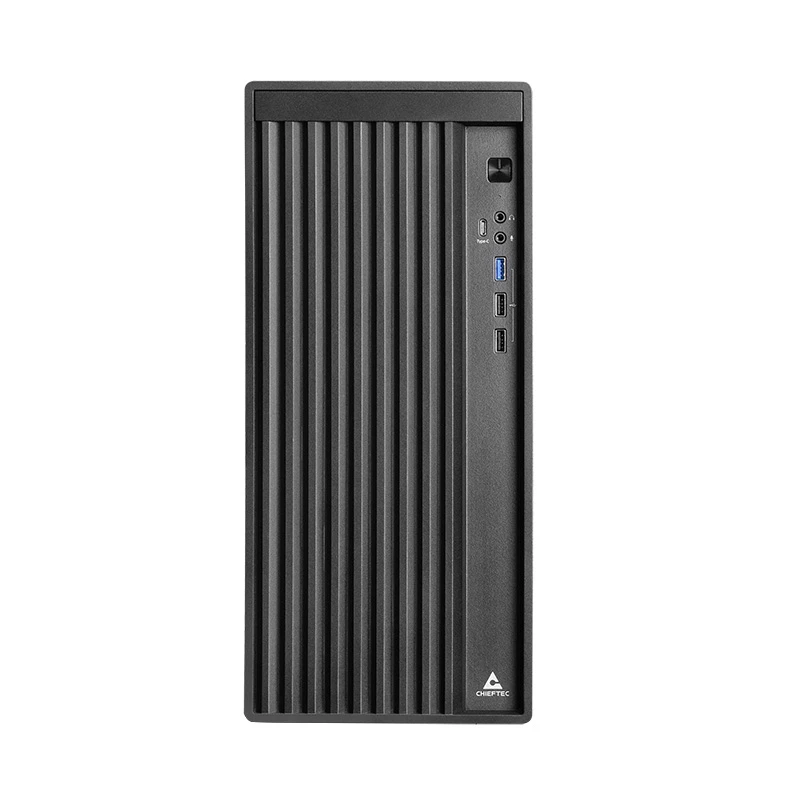 Chieftec BS-20B-OP caja de PC Mini Tower, microATX/Mini-ITX, sin fuente de alimentación, 2x 3,5″, 2x 2,5″, 1x 5,25″ bahía, GPU máx. 270 mm, USB-C, ventilador de 90 mm, negra