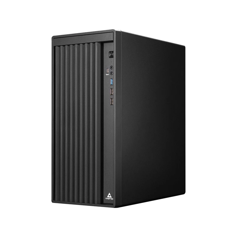Chieftec BS-20B-OP caja de PC Mini Tower, microATX/Mini-ITX, sin fuente de alimentación, 2x 3,5″, 2x 2,5″, 1x 5,25″ bahía, GPU máx. 270 mm, USB-C, ventilador de 90 mm, negra