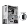 Chieftec BS-20B-OP caja de PC Mini Tower, microATX/Mini-ITX, sin fuente de alimentación, 2x 3,5″, 2x 2,5″, 1x 5,25″ bahía, GPU máx. 270 mm, USB-C, ventilador de 90 mm, negra
