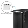 Chieftec BS-20B-OP caja de PC Mini Tower, microATX/Mini-ITX, sin fuente de alimentación, 2x 3,5″, 2x 2,5″, 1x 5,25″ bahía, GPU máx. 270 mm, USB-C, ventilador de 90 mm, negra