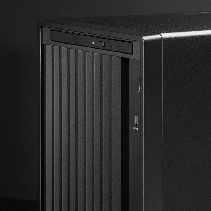 Chieftec BS-20B-OP caja de PC Mini Tower, microATX/Mini-ITX, sin fuente de alimentación, 2x 3,5″, 2x 2,5″, 1x 5,25″ bahía, GPU máx. 270 mm, USB-C, ventilador de 90 mm, negra