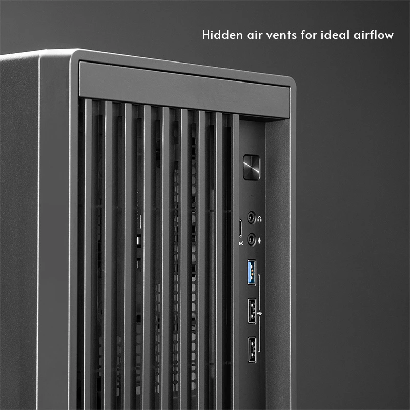 Chieftec BS-20B-OP caja de PC Mini Tower, microATX/Mini-ITX, sin fuente de alimentación, 2x 3,5″, 2x 2,5″, 1x 5,25″ bahía, GPU máx. 270 mm, USB-C, ventilador de 90 mm, negra