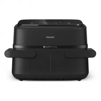 Philips 1000 series NA150/00 Freidora doble 7 l de pie 2450 W freidora de aire negro