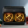 Philips 1000 series NA150/00 Freidora doble 7 l de pie 2450 W freidora de aire negro