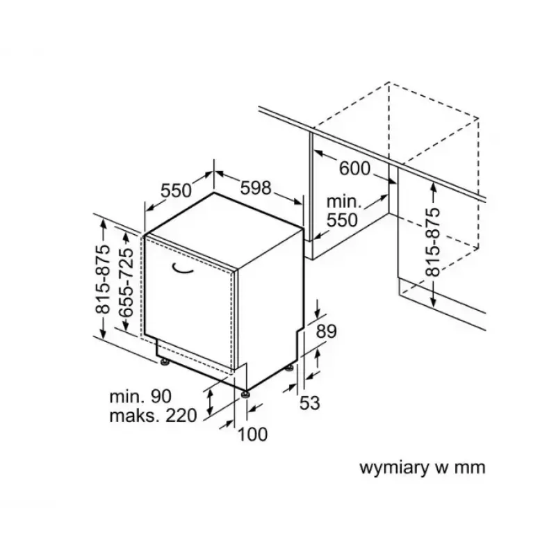 Lavavajillas integrable Bosch Serie 4 SMV4HVX11E — 14 cubiertos, totalmente integrable 60 cm, clase energética C