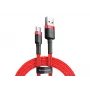 Cable de carga rápida trenzado Cafule BASEUS – USB Type-A a Type-C 2 A – 2 m – rojo (nailon)