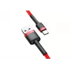 Cable de carga rápida trenzado Cafule BASEUS – USB Type-A a Type-C 2 A – 2 m – rojo (nailon)
