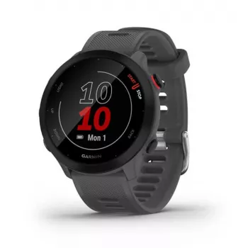 Smartwatch GARMIN Forerunner 55, caja redonda de 42 mm, gris, correa de silicona, GPS/GLONASS/Galileo, resistencia al agua 5 ATM