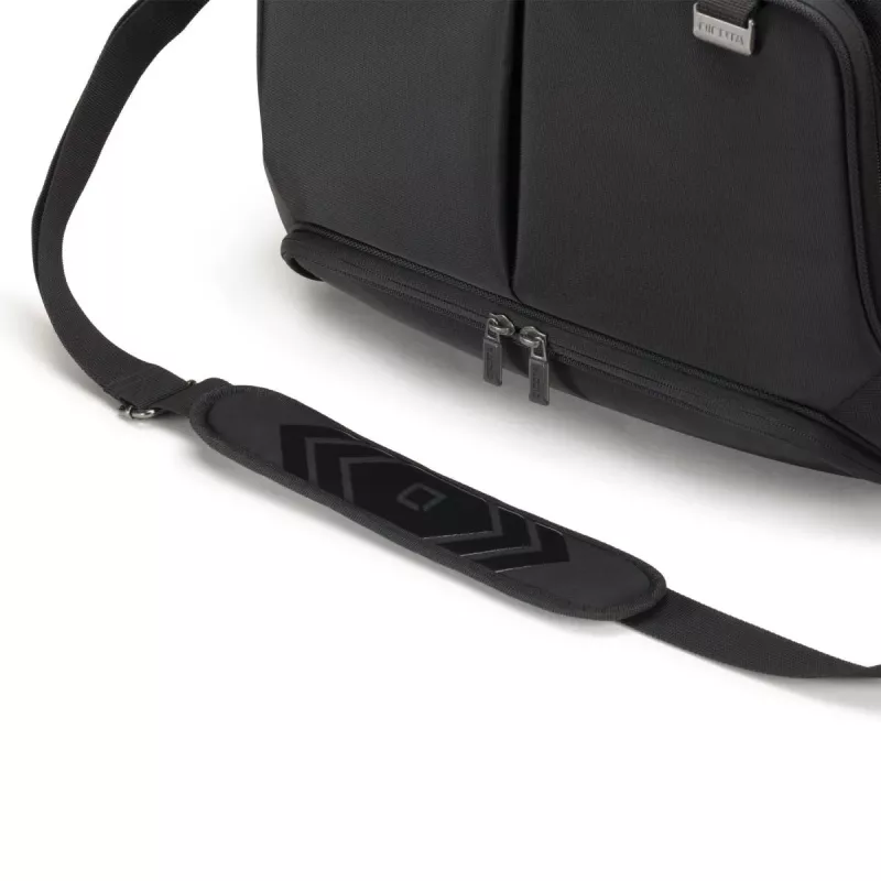 DICOTA Top Traveller Pro - Funda para portátil de 12-14,1 pulgadas - negra / poliéster RPET 1680d