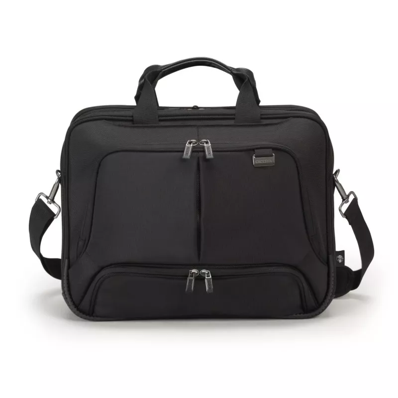 DICOTA Top Traveller Pro - Funda para portátil de 12-14,1 pulgadas - negra / poliéster RPET 1680d