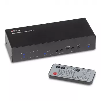 Matriz de conmutación AV Lindy 4x2 HDMI 4K60 Matrix