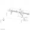 Brazo para monitor Neomounts NM-D775DX3SILVER 17-27 pulgadas - pistón de gas - Topfix - tope de 180°