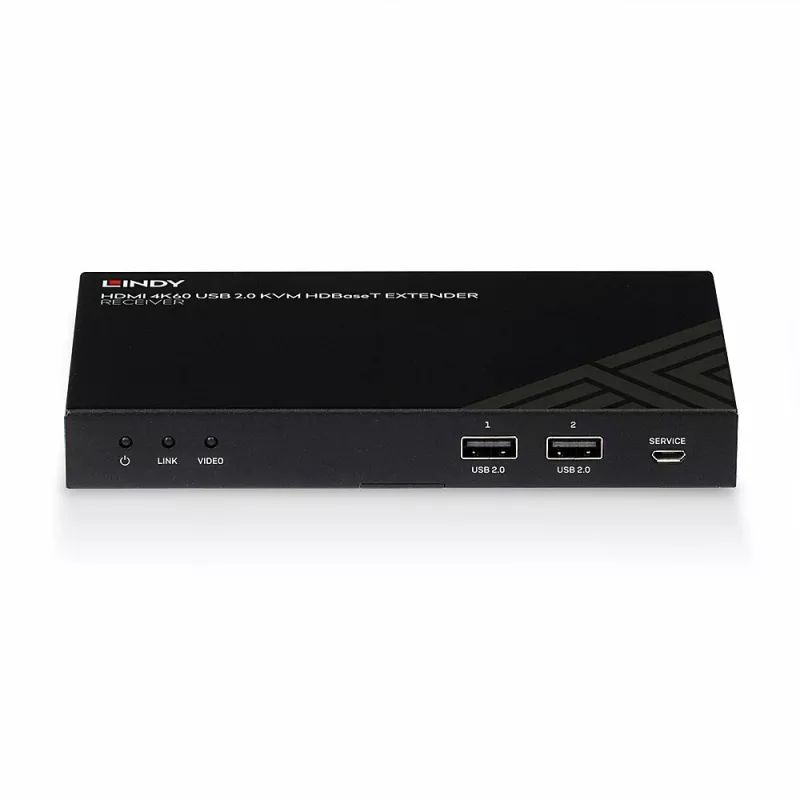 Extensor KVM HDBaseT Lindy 150m Cat.6 HDMI 4K60, IR, RS-232 y audio, receptor
