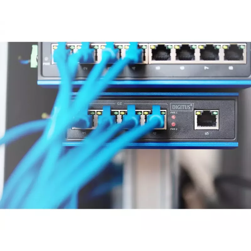 Digitus DN-651118 switch Gigabit industrial de 5 puertos, no gestionable, carril DIN