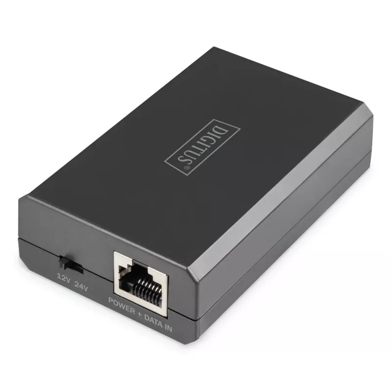 DIGITUS DN-95211 splitter PoE Gigabit Ethernet, 802.3af/at/bt, 51 W, 10/100/1000 Mbps, negro