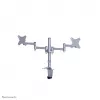 Neomounts FPMA-D1330DSILVER soporte de escritorio full-motion para 2 monitores, 10-27 pulgadas (25,4-69 cm), abrazadera/pasacables, máx. 18 kg, plateado