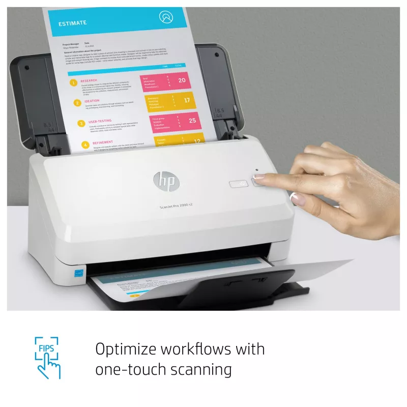 Escáner con alimentador HP Scanjet Pro 2000 s2