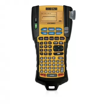DYMO RHINO 5200 impresora de etiquetas industrial | kit de rotuladora con maletín | teclas rápidas que ahorran tiempo, impresión rápida, rotuladora duradera para obras y tareas de rotulación exigentes (enchufe EU Type-C)