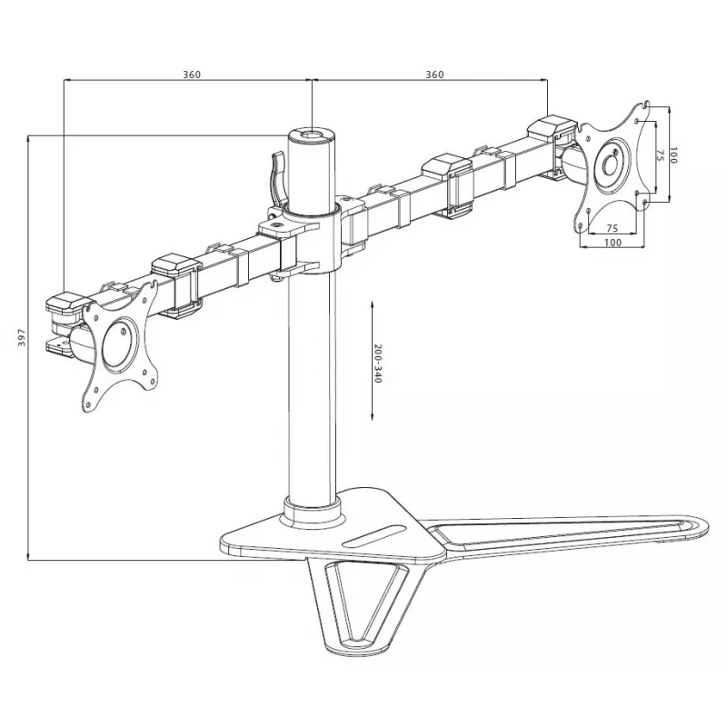 Soporte de monitor / pie iiyama DS1002D-B1 76,2 cm (30