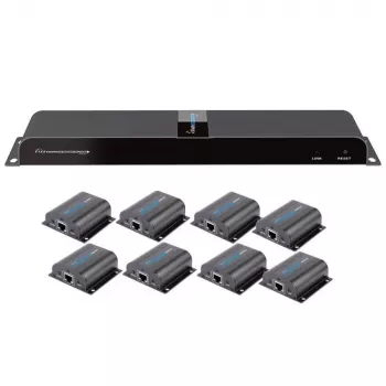 Techly HDMI 1x8 extensor splitter por CAT6/6a/7 50 m con canal de retorno IR IDATA EX-HL81TY