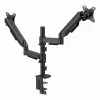 Soporte de monitor de escritorio Gembird MA-DA2P-02 para 2 pantallas, hasta 81,3 cm (32 pulgadas), VESA 75x75–100x100, peso máx. 9 kg por pantalla, pinza/pasacables de escritorio, negro